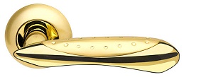 Ручка раздельная Armadillo (Армадилло) Corvus LD35-1SG/GP-4 матовое золото/золото