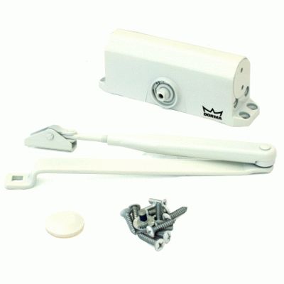 Доводчик дверной DORMA TS 77 EN 2 до 50 кг. c рычагом белый (12)