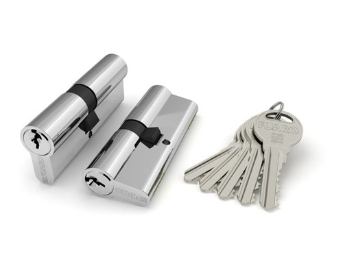Цилиндровый механизм Fuaro (Фуаро) R300/80 mm (35+10+35) CP хром 5 кл.