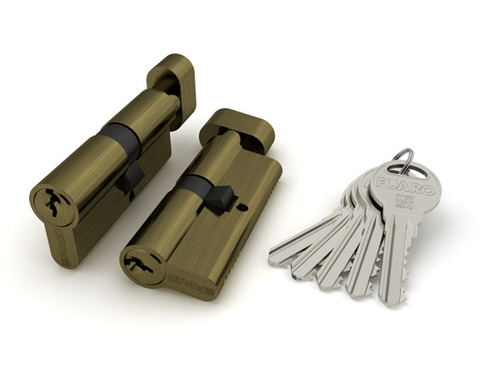 Цилиндровый механизм Fuaro (Фуаро) с вертушкой R302/70 mm-BL (30+10+30) AB бронза 5 кл. БЛИСТЕР Fuaro (Фуаро) с вертушкой R302/70 mm-BL (30+10+30) AB бронза 5 кл. БЛИСТЕР