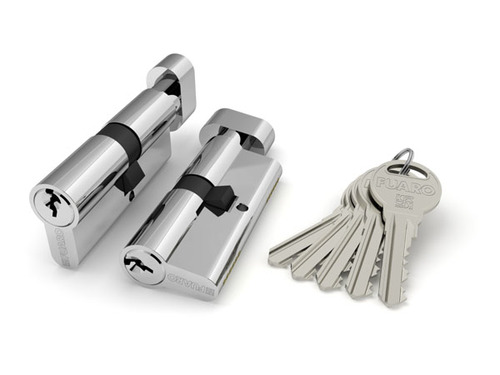 Цилиндровый механизм Fuaro (Фуаро) с вертушкой R302/70 mm-BL (30+10+30) CP хром 5 кл. БЛИСТЕР