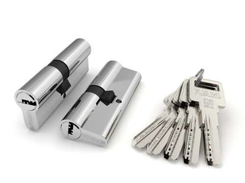 Цилиндровый механизм Fuaro (Фуаро) R600/80 mm (35+10+35) CP хром 5 кл.