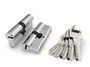 Цилиндровый механизм Fuaro (Фуаро) R600/80 mm (35+10+35) CP хром 5 кл.