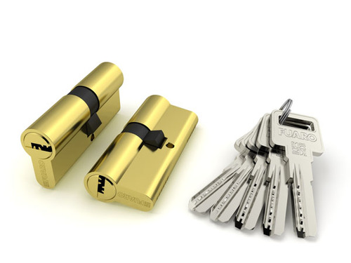 Цилиндровый механизм Fuaro (Фуаро) R600/70 mm (25+10+35) PB латунь 5 кл.