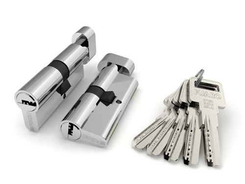 Цилиндровый механизм Fuaro (Фуаро) с вертушкой R602/75 mm (35+10+30) CP хром 5 кл.