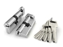 Цилиндровый механизм Fuaro (Фуаро) с вертушкой R602/80 mm (40+10+30) CP хром 5 кл.