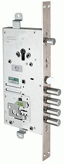Замок врезной MOTTURA двухсистемный 54.J939M My Key D правый (уст.ключ), перекод. с торца, кл. 40 мм