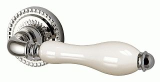 Ручка раздельная ARMADILLO Silvia CL 1 SILVER-925/LWP-109 Серебро 925/беж фарфор