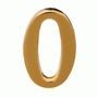 Цифра дверная Аллюр "0" на клеевой основе  золото