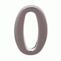 Цифра дверная Аллюр "0" на клеевой основе  хром