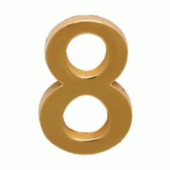 Цифра дверная Аллюр "8" на клеевой основе золото