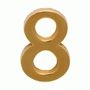 Цифра дверная Аллюр "8" на клеевой основе  золото