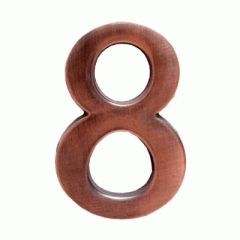 Цифра дверная Аллюр "8" на клеевой основе медь