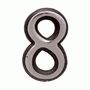 Цифра дверная Аллюр пластик "8" хром