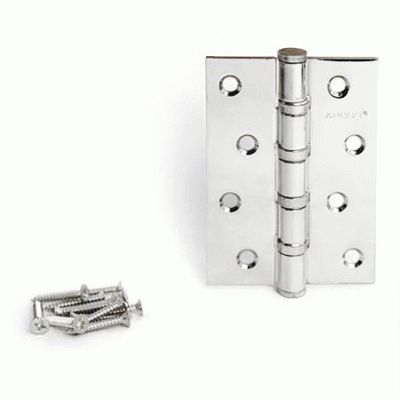 Петля дверная 2 шт Апекс 100х70-B4-Steel-CR хром 4 подшип.