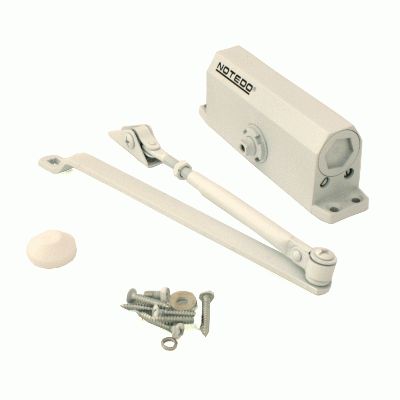 Доводчик дверной NOTEDO DC-070 WHITE до 70 кг белый (10)