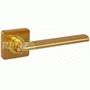 Комплект дверных ручек RENZ DH 57-02 SG/GP Марчелло лат.мат/лат.блест.
