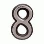 Цифра дверная Аллюр Большая пластик "8" хром