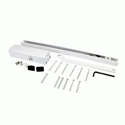Доводчик дверной NOTEDO DC-075 WT+HO WHITE со скользящей тягой, с фикс. до 70 кг (10)
